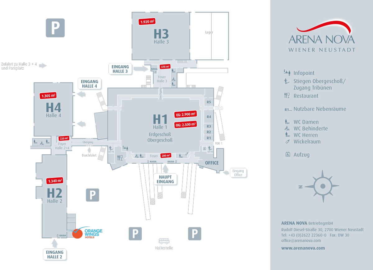 Arena Nova Parkplatz-Karte